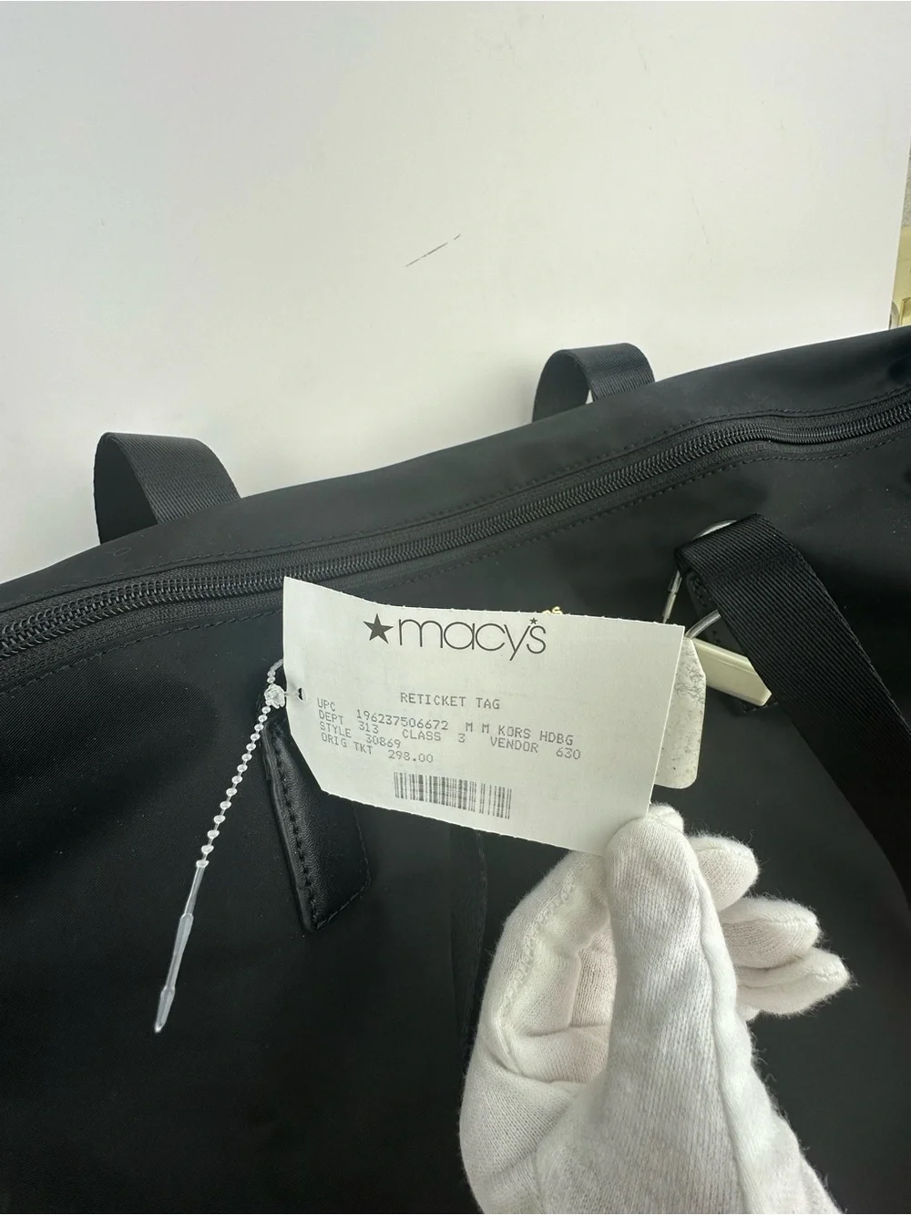 Michael Kors Black Nylon Large Tote with Gold-Tone Hardware